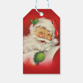 Etiqueta Para Presente Vintage Santa Claus Natal