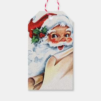 Etiqueta Para Presente Vintage Santa Claus Pai Natal