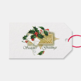 Etiqueta Para Presente Vintage Seasons saúda o Natal