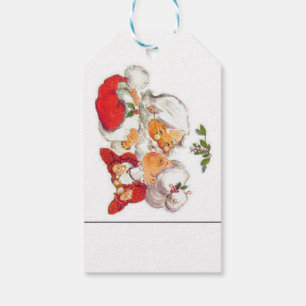 Etiqueta Para Presente Vintage Sr. e Sra. Claus no Mistletoe Christmas