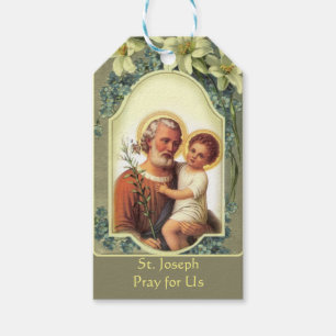 Etiqueta Para Presente Vintage St Joseph banquete dia Tag da oração do