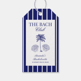 Etiqueta Para Presente Vintage The Bach Club Navy Beach Bachelorette