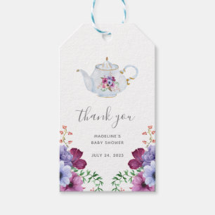 Etiqueta Para Presente Vintage Time For Tea Floral Bridal Obrigado