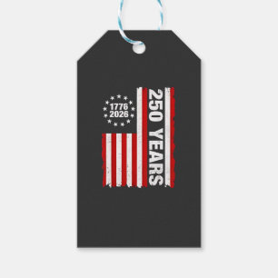 Etiqueta Para Presente Vintage USA Semiquincentenal 250º Aniversário