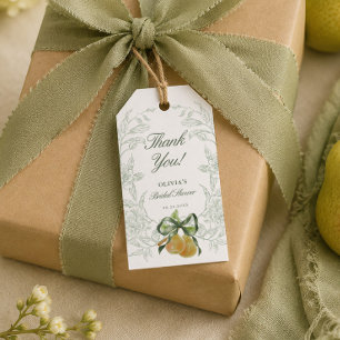 Etiqueta Para Presente Vintage Verde Salvia Par Perfeito Bridal Shower