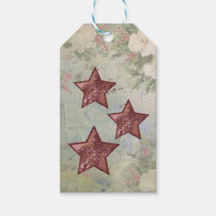 Etiqueta Para Presente Vintage Weihnachtssterne