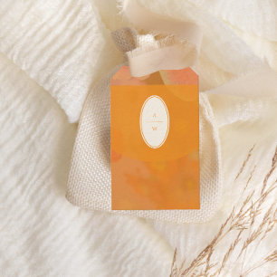 Etiqueta Para Presente Vintage Wildflower Pink Poppy Casamento Monograma