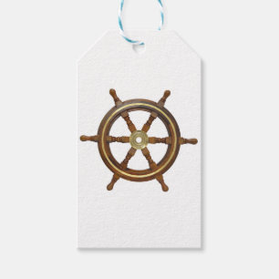 Etiqueta Para Presente Vintage Wooden Helm