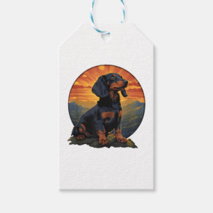 Etiqueta Para Presente Vintagem retrógrada do amante de animais de estima
