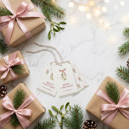 Etiqueta Para Presente Visgo-de-natal Nome da Família Desenhado à Mão Nat