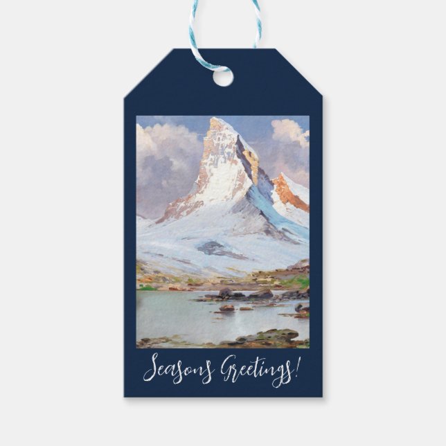 Etiqueta Para Presente Vista do Matterhorn (Frente)