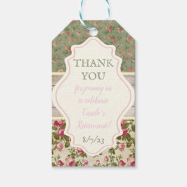 Etiqueta Para Presente Vitoriano Floral, Chique, Favor do Partido