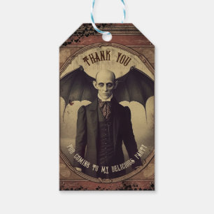 Etiqueta Para Presente Vitoriano Gótico Vintage Dracula Favor do Dia das