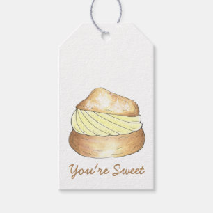 Etiqueta Para Presente Você é doce Vanilla Cream Puff Foodie Gift Tag