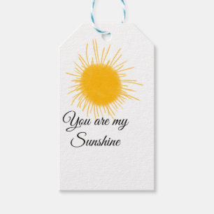 Etiqueta Para Presente você é meu raio solar amarelo alaranjado raios sol