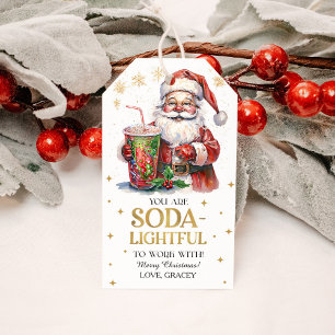 Etiqueta Para Presente Você é Soda-lightful para Trabalhar no Natal