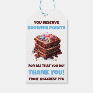 Etiqueta Para Presente Você Merece Pontos Brownie! Obrigado presente