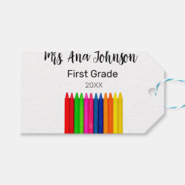 Etiqueta Para Presente Voltar aos lápis da escola adicionar classe de nom