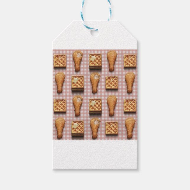 Etiqueta Para Presente waffles de frango gingham (Frente)