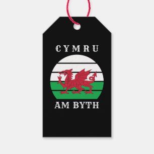 Etiqueta Para Presente Wales Flag Cymru Am Byth Orud To Be Welsh