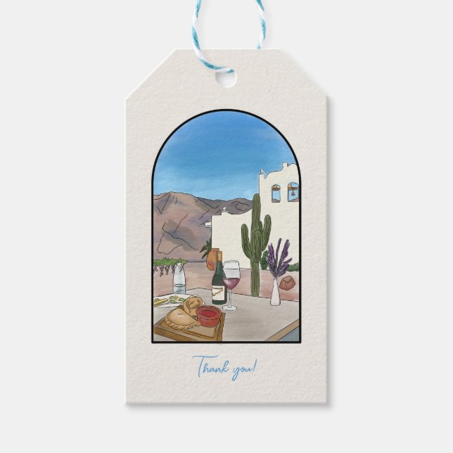 Etiqueta Para Presente Watercolor Argentina (Frente)