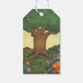 Etiqueta Para Presente Watercolor Illustration Tree Life Fantasy Art Love