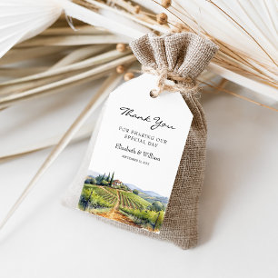 Etiqueta Para Presente Watercolor Toscana Itália Favor de Destino