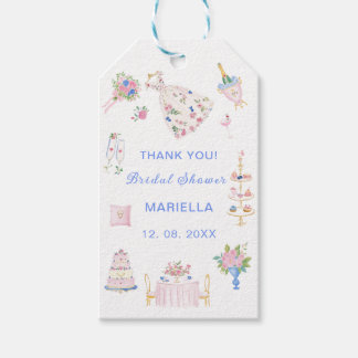 Etiqueta Para Presente    Watercolor whimsical hand drawn bridal shower