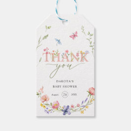 Etiqueta Para Presente Watercolor Wildflower Baby in Bloom Welcome