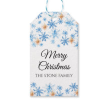 Watercolor Winter Snowflake Felry Christmas