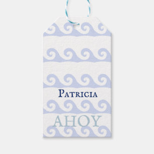 Etiqueta Para Presente Waves Ahoy Personalizado