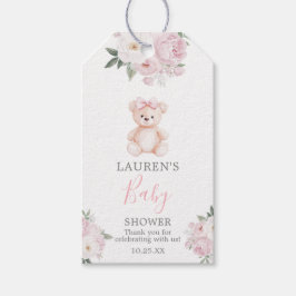Etiqueta Para Presente We can bearly wait baby shower girl gift tags