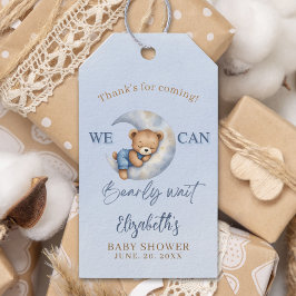 Etiqueta Para Presente We can Bearly wait - Cute Bear Baby shower boy
