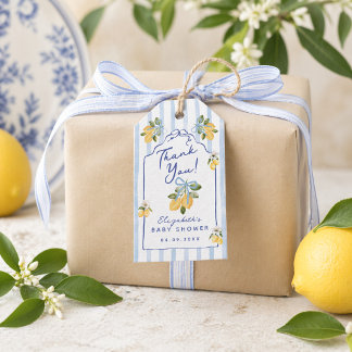 Etiqueta Para Presente We Can't Wait to Squeeze You Lemon Baby Shower