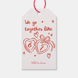 Etiqueta Para Presente We Go Together Like 67 Valentine Gift Tag