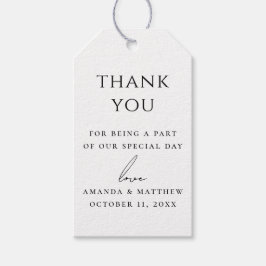 Etiqueta Para Presente Wedding Thank You | Elegant Minimalist Clean Favor