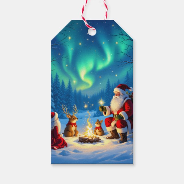 Etiqueta Para Presente „Weihnachtliche Harmonie“ (Frente)