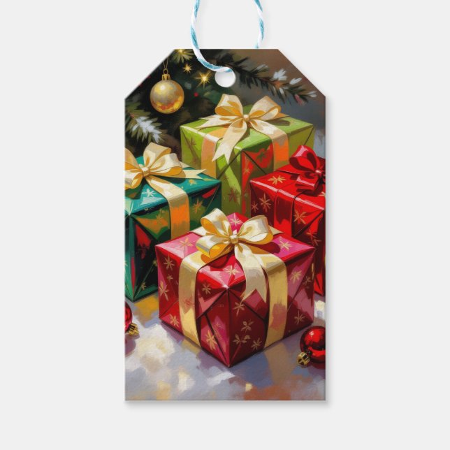 Etiqueta Para Presente „Weihnachtliche Harmonie“ (Frente)