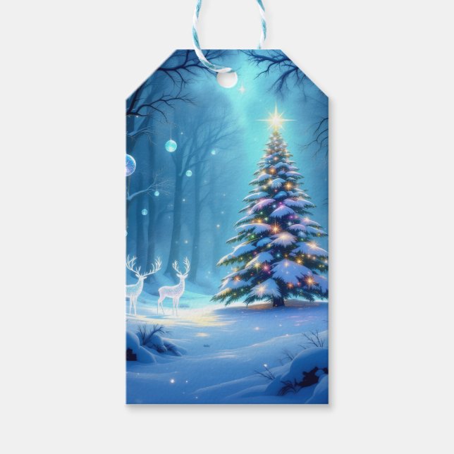 Etiqueta Para Presente „Weihnachtliche Harmonie“ (Frente)