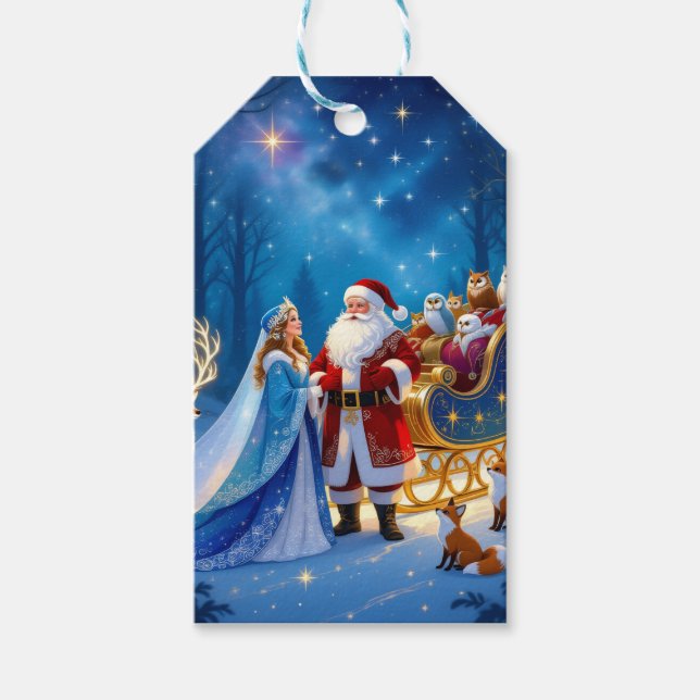 Etiqueta Para Presente „Weihnachtliche Harmonie“ (Frente)