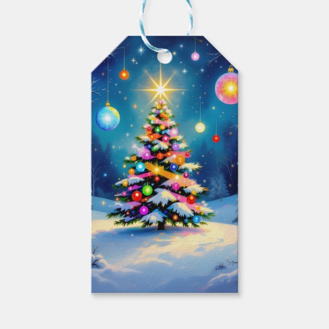 Etiqueta Para Presente „Weihnachtliche Harmonie“ (Frente)