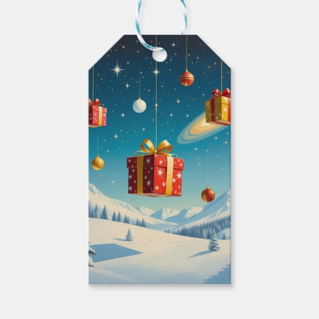 Etiqueta Para Presente „Weihnachtliche Harmonie“ (Frente)