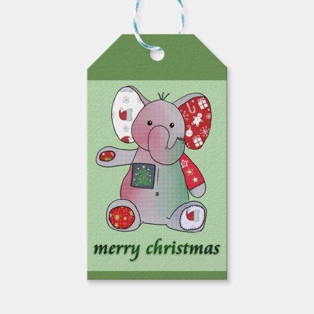 Etiqueta Para Presente Weihnachtselefant (Frente)