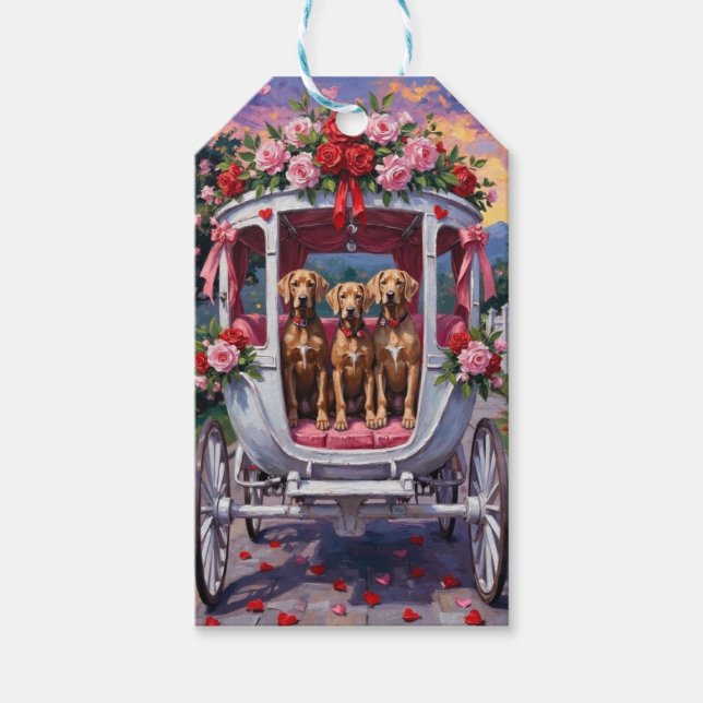 Etiqueta Para Presente Weimaraner Dog Valentine's Day  (Frente)