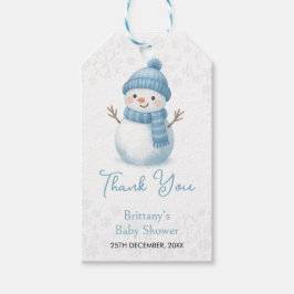 Etiqueta Para Presente We're Snow Excited Snowmen Boy Baby Shower