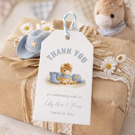 Etiqueta Para Presente Western Little Cowboy Baby Shower Thank You Gift
