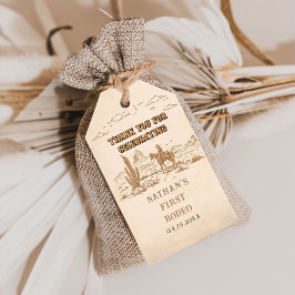 Etiqueta Para Presente Western Vintage Rodeo Cowboy Gift Tag