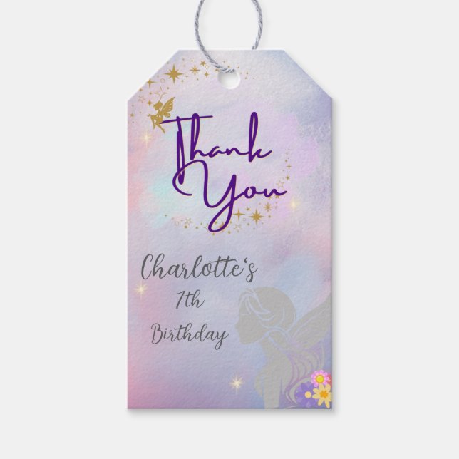 Etiqueta Para Presente Whimsic Fairy Girl (Frente)