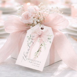 Etiqueta Para Presente Whimsical Bow Gender neutral Baby Shower Thank you