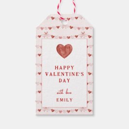 Etiqueta Para Presente Whimsical Hearts Happy Valentine's Day Tags